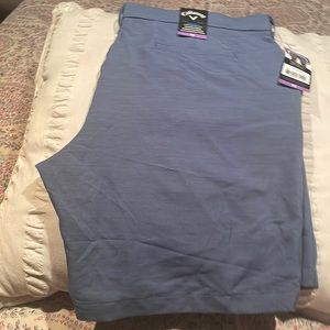 NWT Mens Callaway Shorts Size 40 Light Blue W front back pockets- Some Stretch